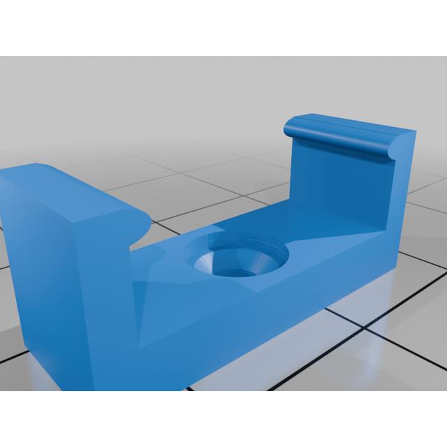 LED Light strip channel clip 3D model thumbnail