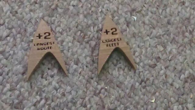 Longest route and largest fleet tokens for Star Trek Catan. 3D model thumbnail