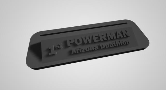 Powerman Race Award Stand (1st) 3D model thumbnail