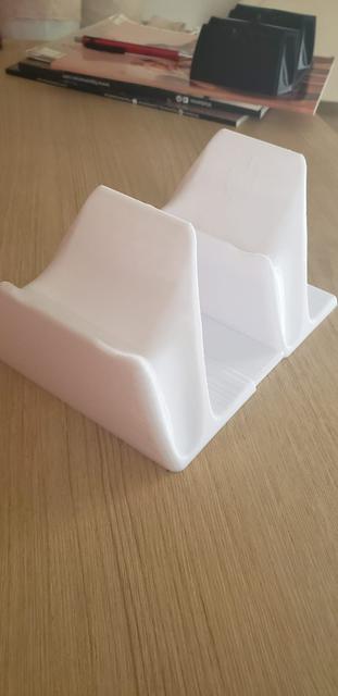 PS5 minimalistic doble controller stand 3D model thumbnail