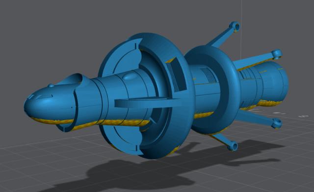 Zechetinu Corvette  3D model thumbnail