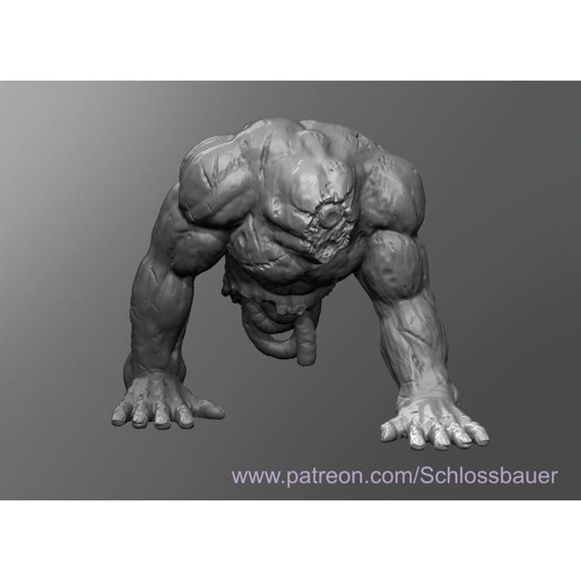 Reanimated Giant Torso 3D model thumbnail