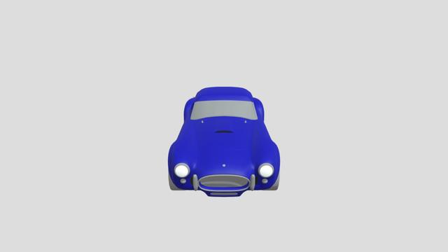 Shelby Cobra 1967 Coupe lowpoly for 3D-printing 3D model thumbnail