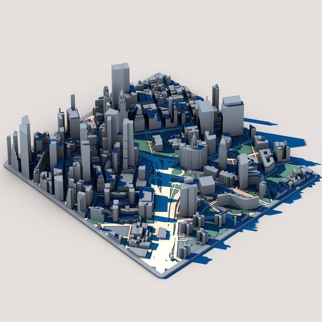 Manhattan Skyline New York City – NYC Architecture Collection – Empire State & Chrysler Building Model 3D model thumbnail