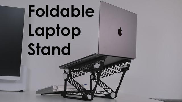 Foldable laptop & keyboard stand 3D model thumbnail