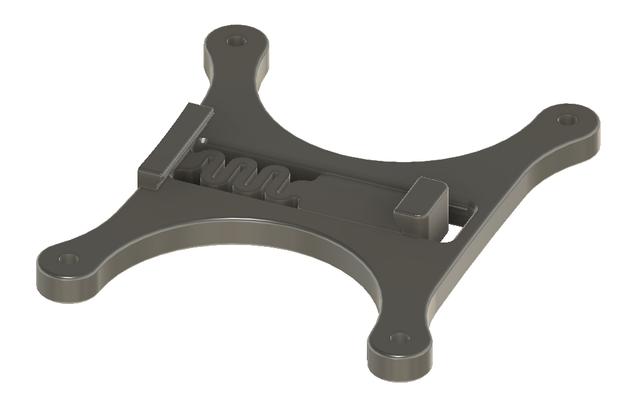 Raspberry Pi DIN Rail Bracket 90° inverted 3D model thumbnail