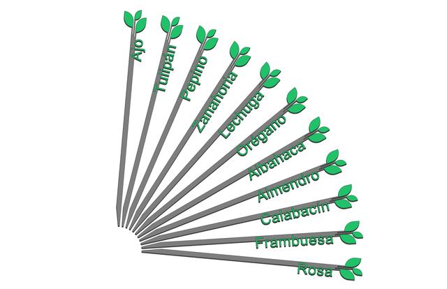 +250 etiquetas / carteles para plantas, huerto... Español (+250 labels for plants, gardening... Spanish) 3D model thumbnail
