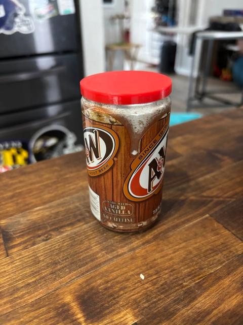 Snap-Fit Beverage Can Lid (7.5 oz soda can/12oz red bull can) 3D model thumbnail