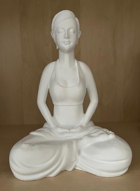 Female Yogini in Lotus Position 3D model thumbnail