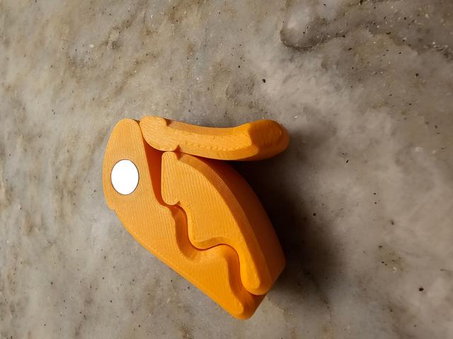 Cam Lock Bag Clip with 10x2 Magnet Impression 3D model thumbnail