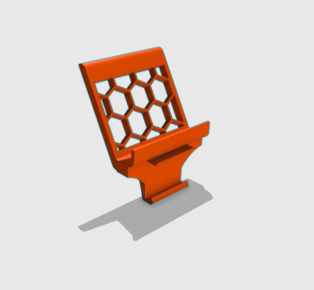 Clip on phone holder for Razor Blackwidow 3D model thumbnail