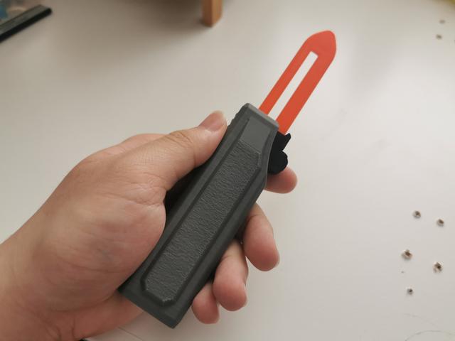 Handle/Grip for OTF Fidget Knife 3D model thumbnail