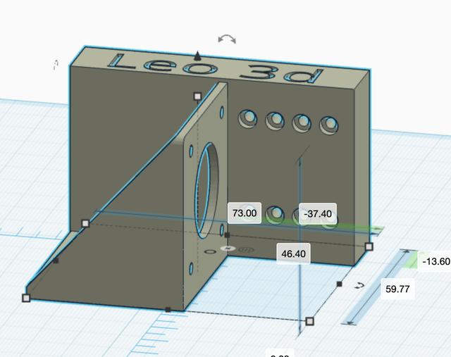 Mount for Dual Gear Extruder for GTMAX Core A1 v2 3D model thumbnail