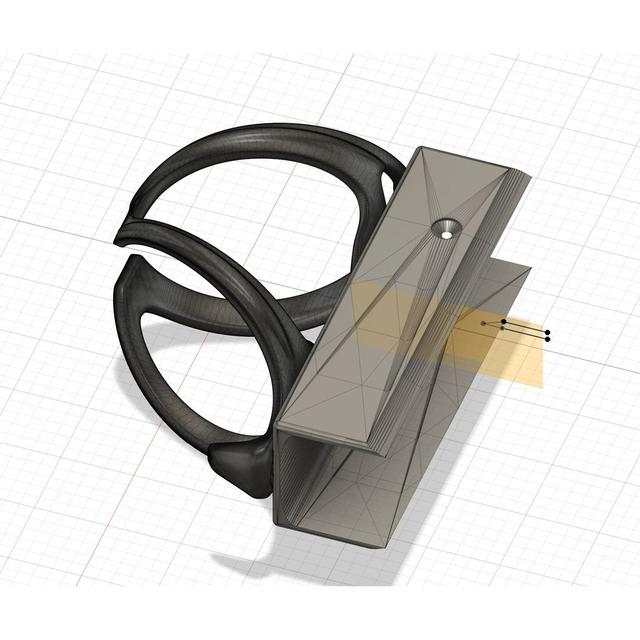 Water Bottle Cage for Ausom L2 Max Scooter 3D model thumbnail