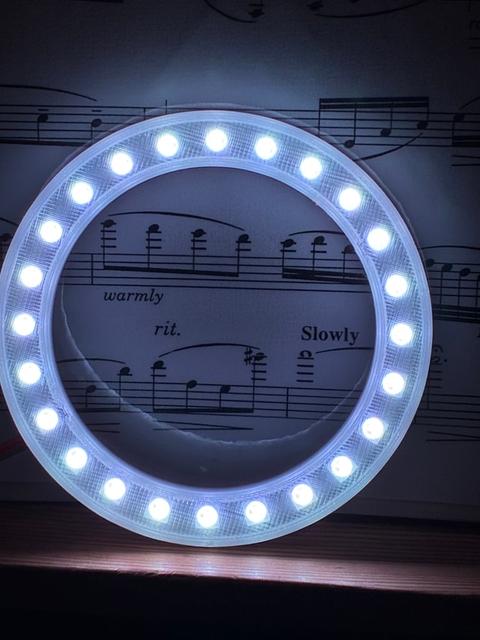 Transparent ring cover for WS2812 24 led module  3D model thumbnail