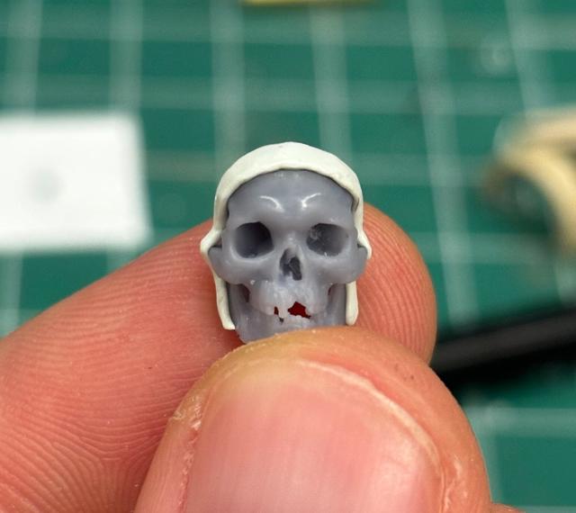 Human Skull with battle injuries (small-scale edit) 3D model thumbnail
