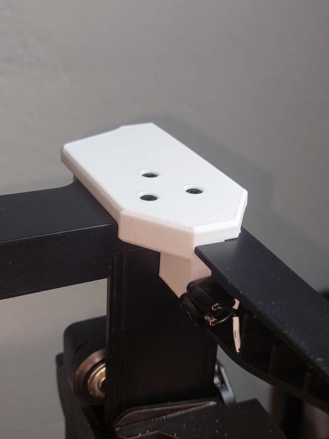 Creality LED Bar compatible Anti-Shake Construction Top Caps. 3D model thumbnail