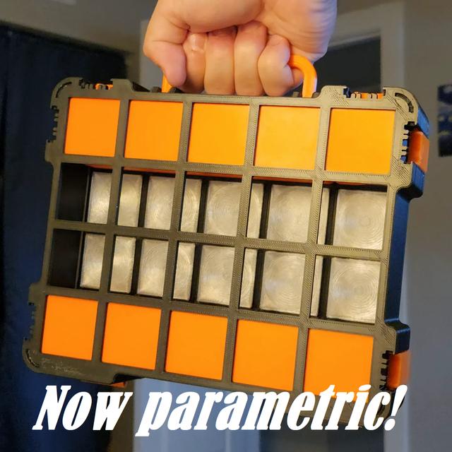 Lite Base for Gridfinity Storage Box by Pred *Now Parametric!* 3D model thumbnail