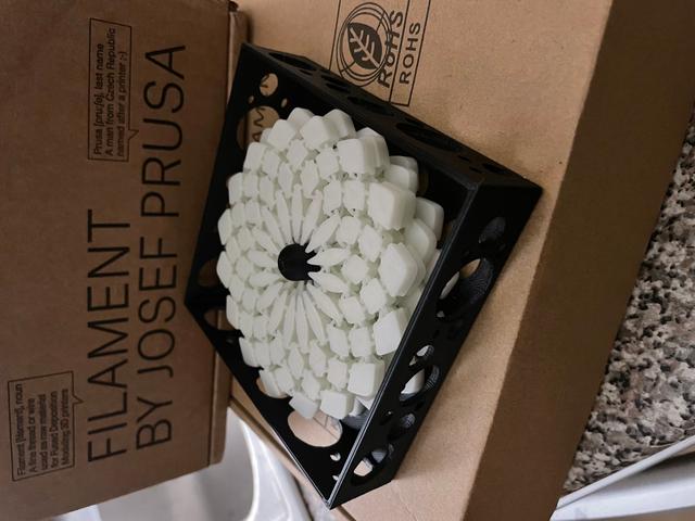 Sunflower Fabric Coaster Holder (Holes) 3D model thumbnail