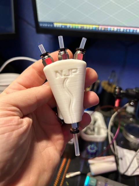 Sy's PegLock PC4-M10 3-to-1 Filament Hub 3D model thumbnail