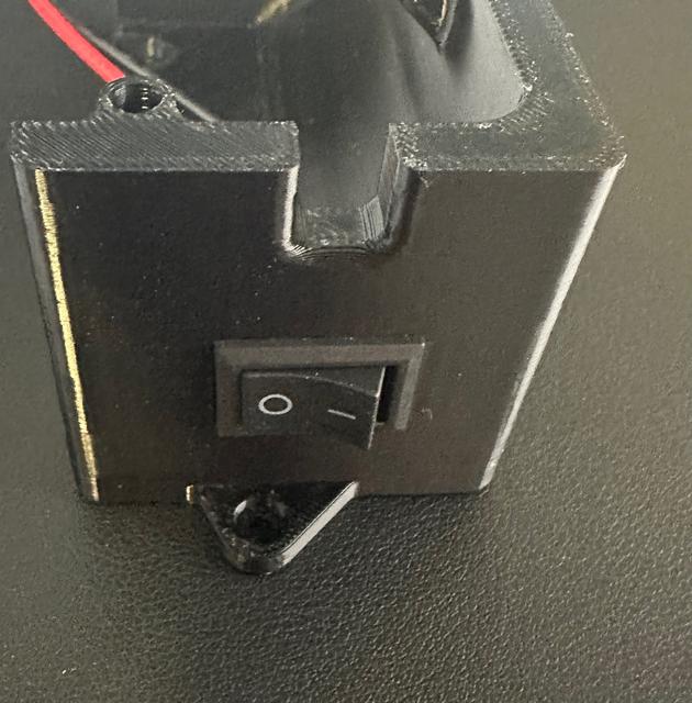 Fan duct for BentoBox v2.0 with hole for toggle switch 3D model thumbnail