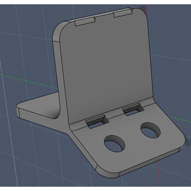 Suspension Air Bag Fill Fitting Bracket 3D model thumbnail