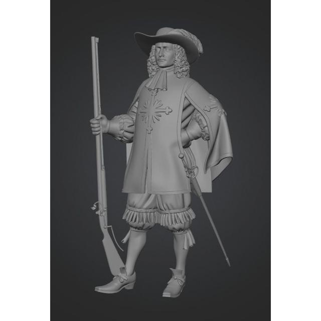 Royal Musketeer 3D model thumbnail