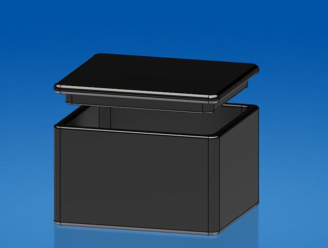 Box with lid 3D model thumbnail