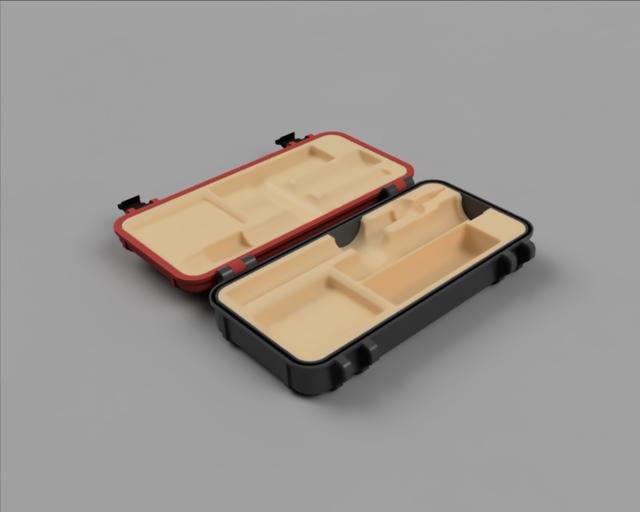 Cordless soldering iron - rugged box case 3D model thumbnail