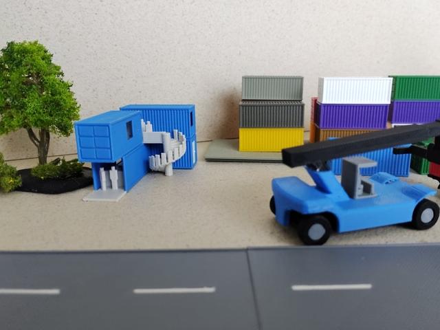 Container Terminal  (Model railway N scale 1:160) 3D model thumbnail