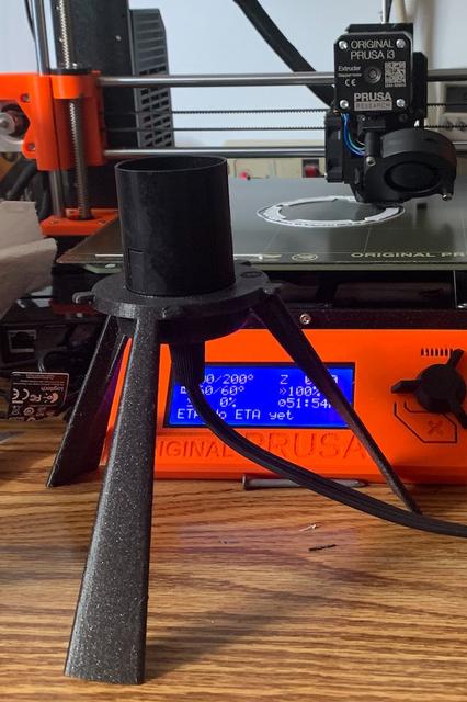 Moon lamp stand for unthreaded socket 3D model thumbnail