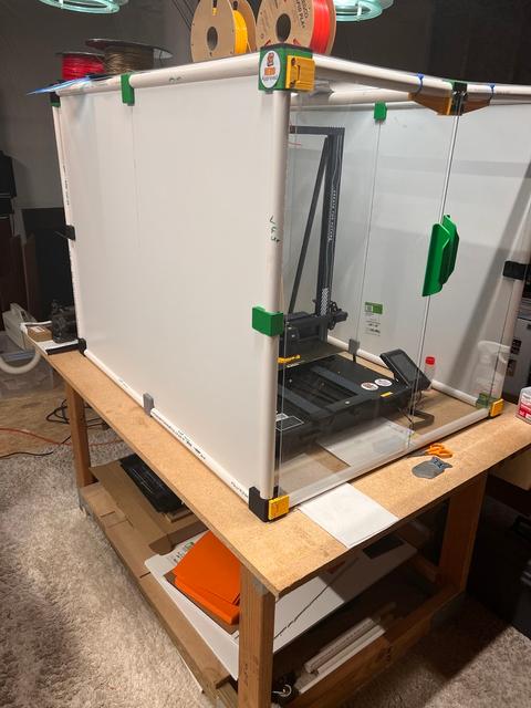 Elegoo Neptune 4 Max inexpensive enclosure made from 3/4". Schedule 40 PCV pipe 3D model thumbnail