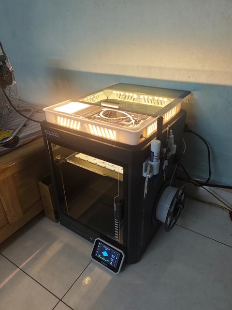 Elegoo Centauri Carbon Vented Riser with LED Switch and Sliding Glass 3D model thumbnail