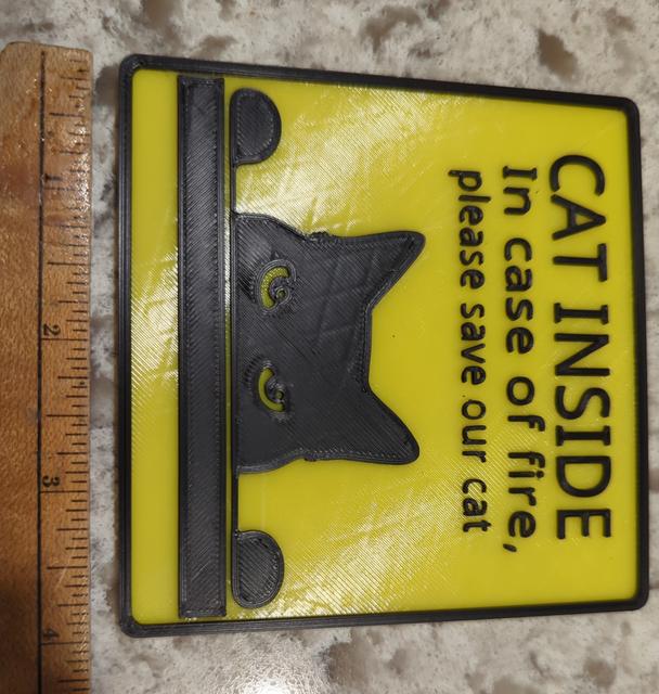 Cat Inside Sign 3D model thumbnail