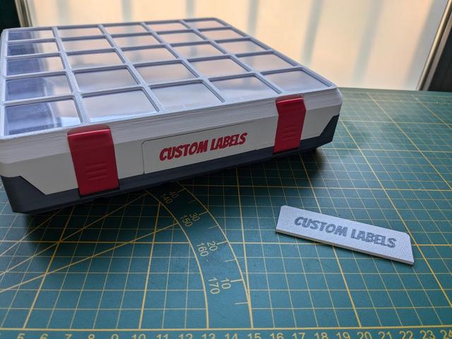 Modern Gridfinity Case Label Maker (Parametric) 3D model thumbnail