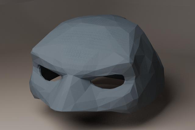 Low poly Batman cat mask 3D model thumbnail