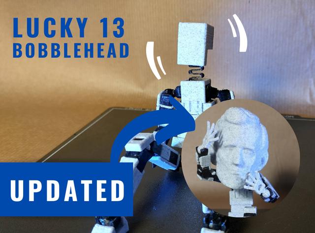LUCKY 13 Bobblehead 3D model thumbnail