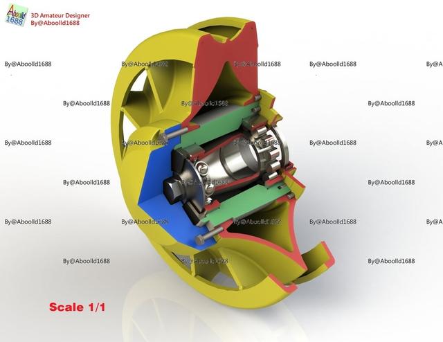 Tiger Tank Idler Wheel Parts.(STL-1) 3D model thumbnail