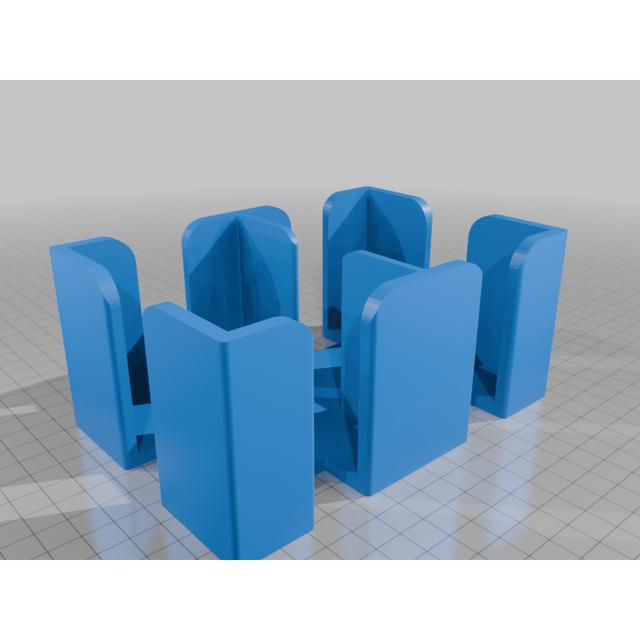 Card deck tray for Standard size cards, up to 200 cards per side 3D model thumbnail