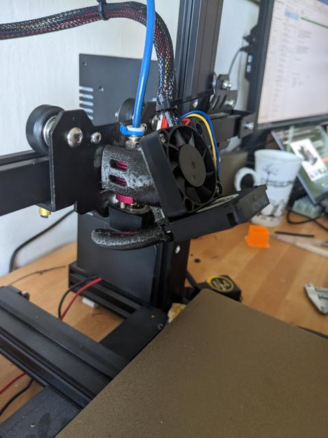 Mini-Me v4 lightweight Elegoo Neptune 2s Hotend Duct Remix 3D model thumbnail