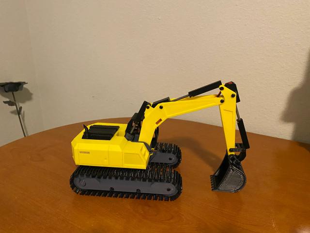 RC Excavator Boom and Dipper with hidden wire channel 3D model thumbnail