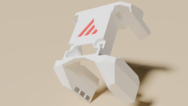Ender 3 NG V1.2 4010 small fan duct with Mainsail logo 3D model thumbnail