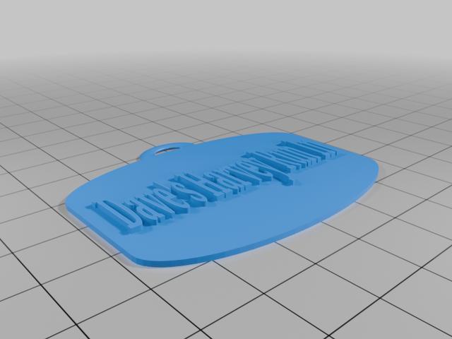 daves harvey run in keychain 3D model thumbnail