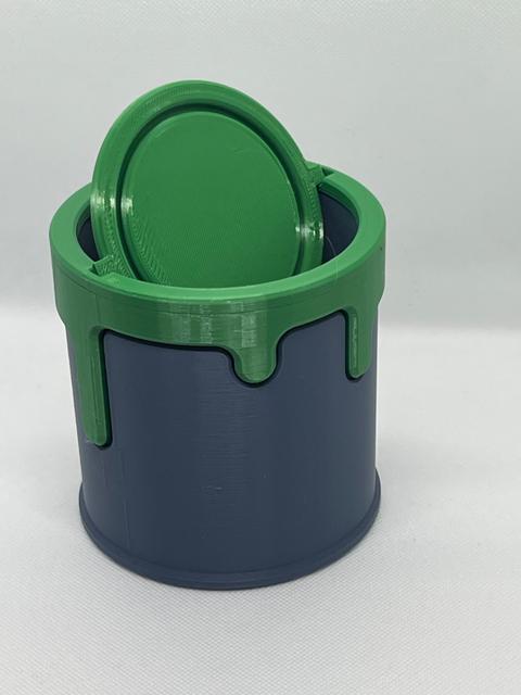 Removable Flip-Top Lid for Drippy Bucket 3D model thumbnail