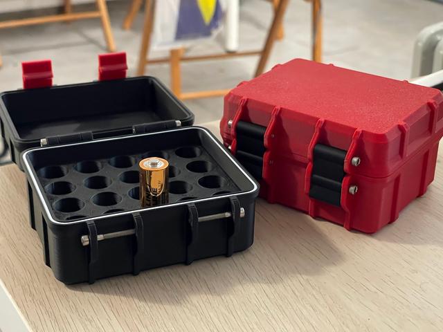 Rugged Box - AA and AAA batteries 3D model thumbnail