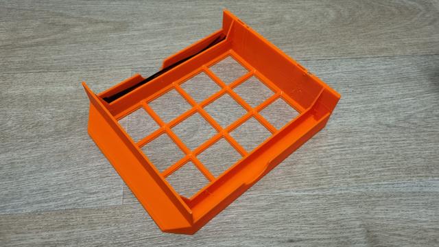 Gridfinity Drawer for Lack Enclosure with side bins 3D model thumbnail
