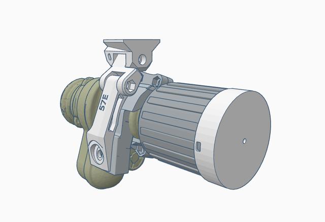 PNV-57E monocular adapter for Wilcox J arm 3D model thumbnail