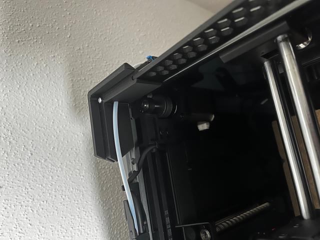 K1 Lid Riser corner with bowden tube tunnel - JC-Creality K1 Lid Riser MOD 3D model thumbnail