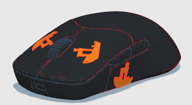 Hyperx Pulsefire Benchy Mouse 3D model thumbnail