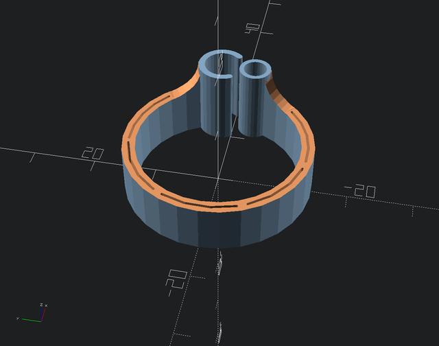 Customizeable Cable Tie 3D model thumbnail